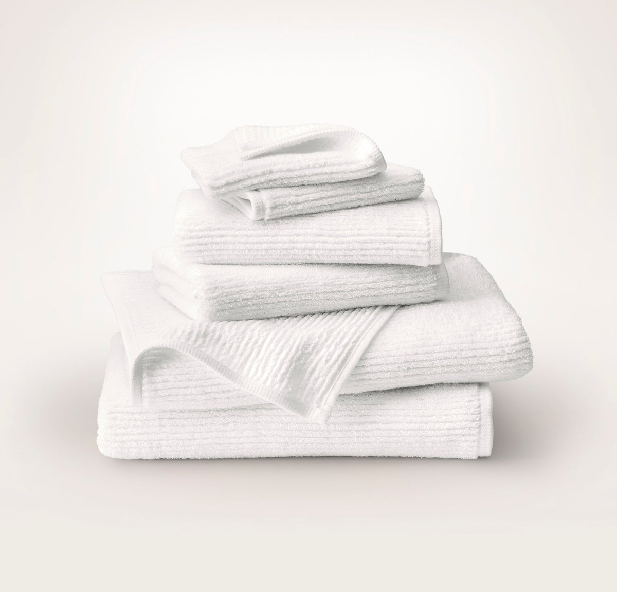 Turkish Ribbed Bath Towel Set
